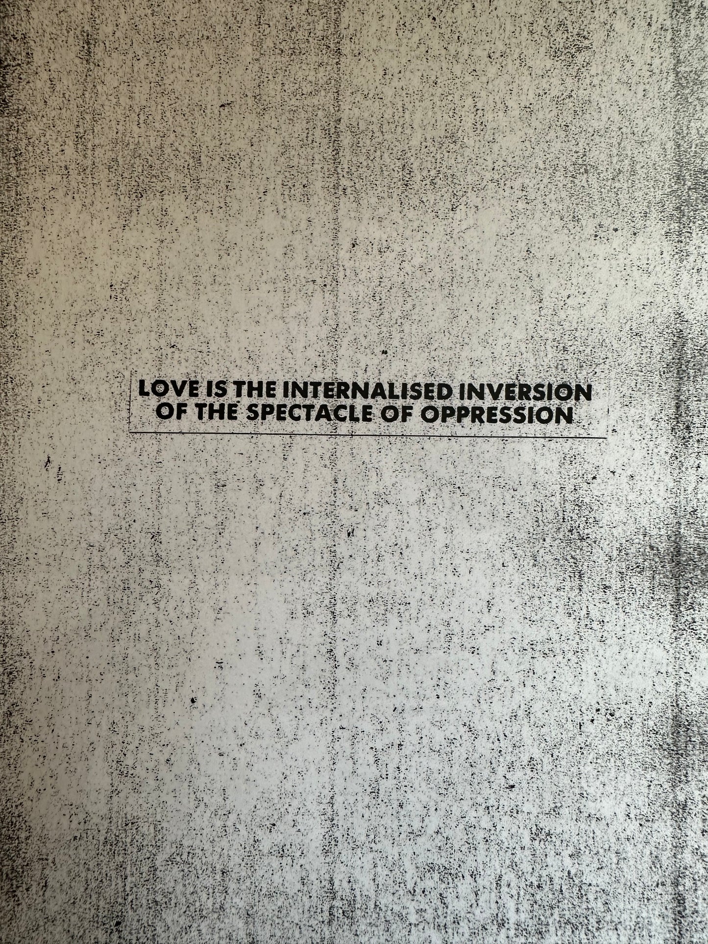 Love is internalised